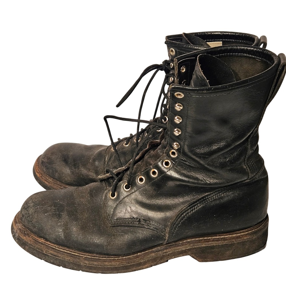 Red Wing Vintage Firefighting Boots Mens 13 Black Leather NFPA Wildland  *